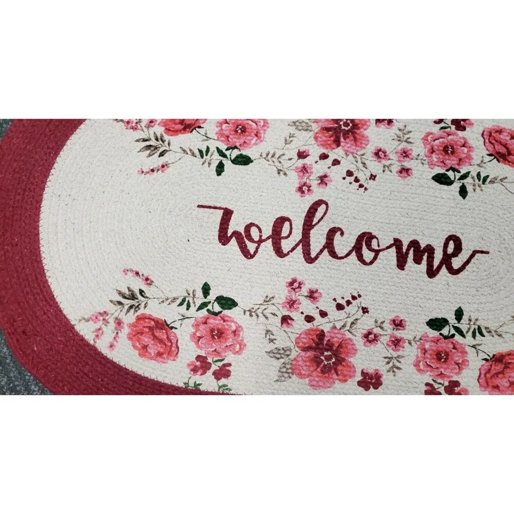 Large Oval Braided Runner Floor Rug(21